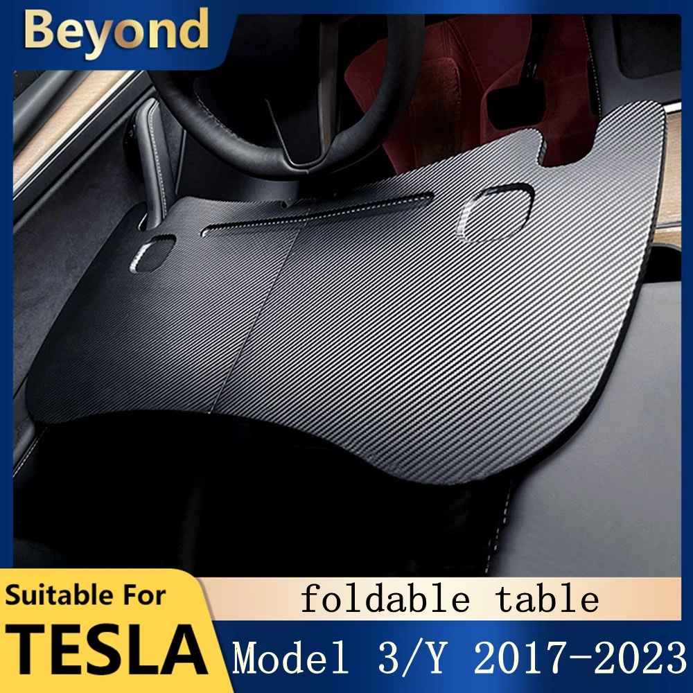 

Car Folding Table For Tesla Model Y/3 2017-2022 2023 2024 Steering Wheel Desk Portable Multi-functional Foldable Table