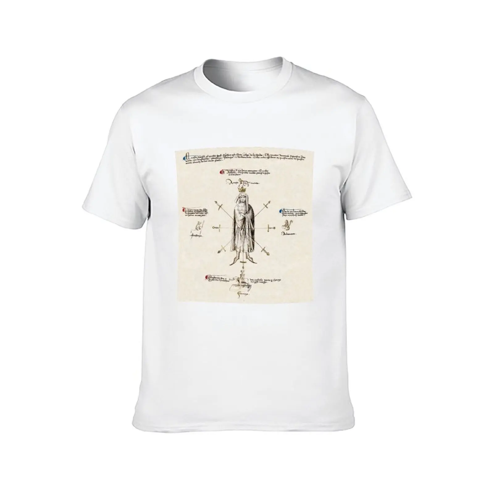 تي شيرت Fiore de' Liberi - Segno della Spada - Sign of the Sword تي شيرت قطني عالي الجودة تي شيرت رجالي جرافيك تي شيرت #2