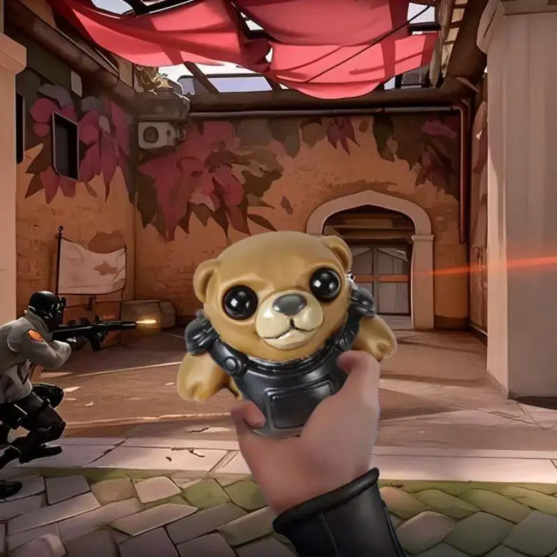 Creative Valorant Game Doll, 3D Tactical Bear Toy, Soft Squeeze Stress Reliever, Ideal Gift for Kids and Adults