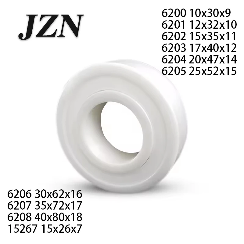 

1Pcs/5Pcs Zirconia ceramic bearing 6200 6201 6202 6203 6204 6205 6206 6207 6208 2RS 15267 2RS Double seal