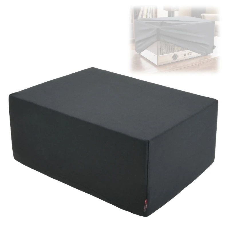Schwarzer Röhrenverstärker-Staubschutz für Stereo-70/Stereo-70Series II, geformter Eck-Stretch-Stoffbezug für Idles Home Gear – Detail 1