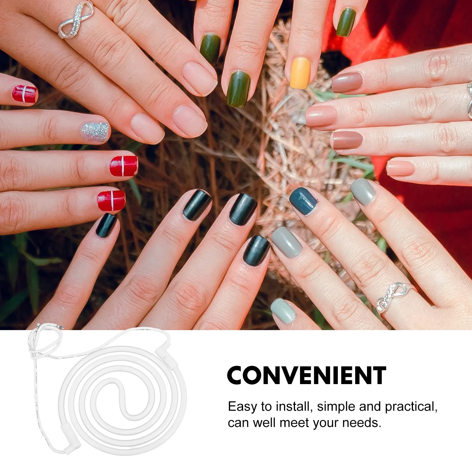 أنبوب إضاءة LED لمصباح طلاء الأظافر الحلزوني، جزء بديل لمجفف الأظافر، مستلزمات مانيكير سريعة الجفاف، فن الأظافر مناسب عالميًا