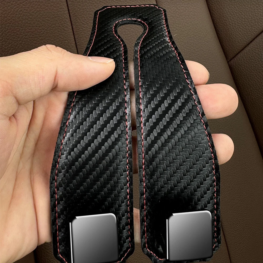 Universal Car Headrest Hook Premium Suede Rear Seat Hanging Dual Hook 20KG Large Load-Bearing Alloy Hook Hanger Tool Accessories