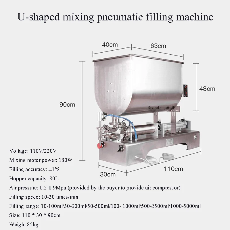 PBOBP Viscous Liquid Honey Sauce Cosmetic Gel Paste Filling Machine Automatic Quantitative Paste Filling Machine