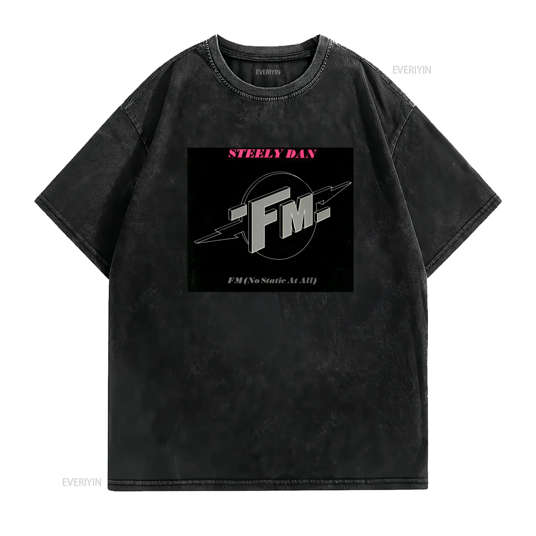 Steely Dan Fm No Static T Shirt vintage Washed Stretched streetwear homme Unisex designer clothes Slightly Casual fashion