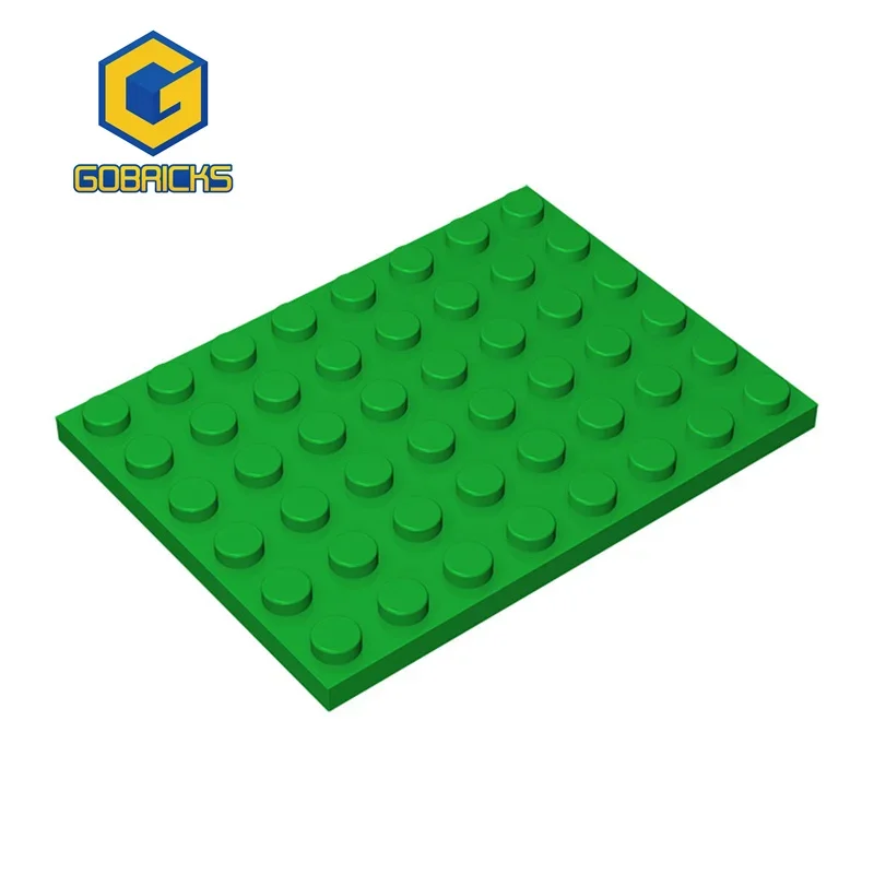 Gobricks 1 Pcs MOC Plate 6 x 8 Bricks Compatible With 3036 Model Building Blocks Parts Children Assembles Puzzle Birthday Toys