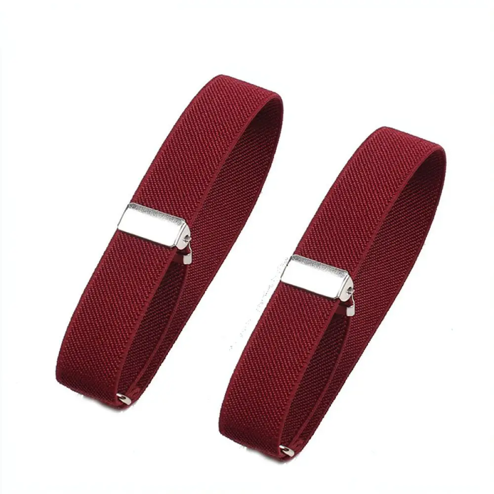 Elastic Armband For Shirt Sleeves Adjustable Metal Clip Cuff Holder Fashion Accessory For Men Women Office Wear