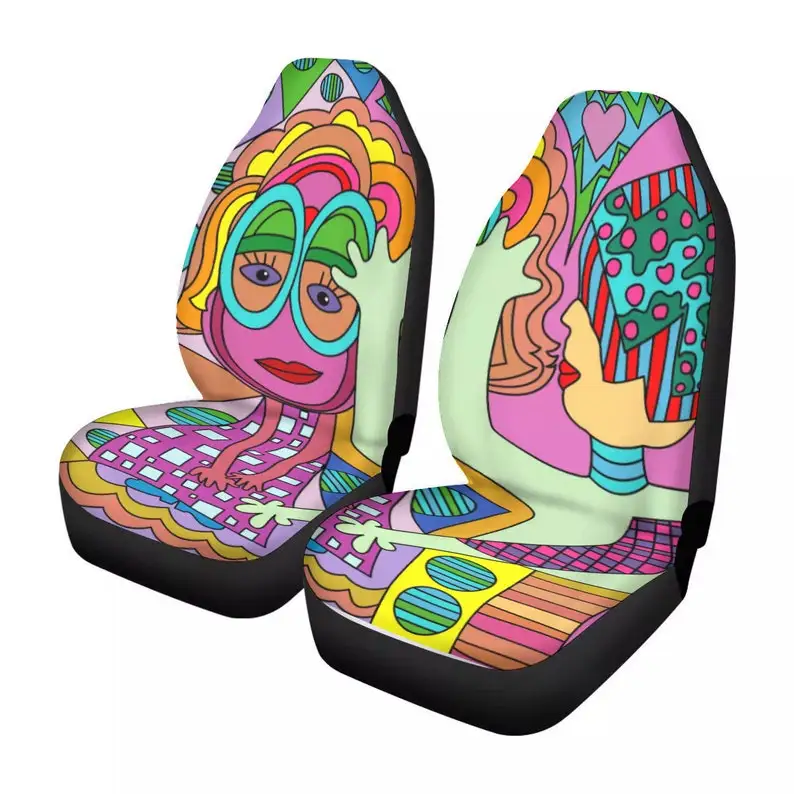 

Universal Car Seat Cover, Funky Car seat cover, Pop Art original art Printed Car chair covers fits all kind of Car seats