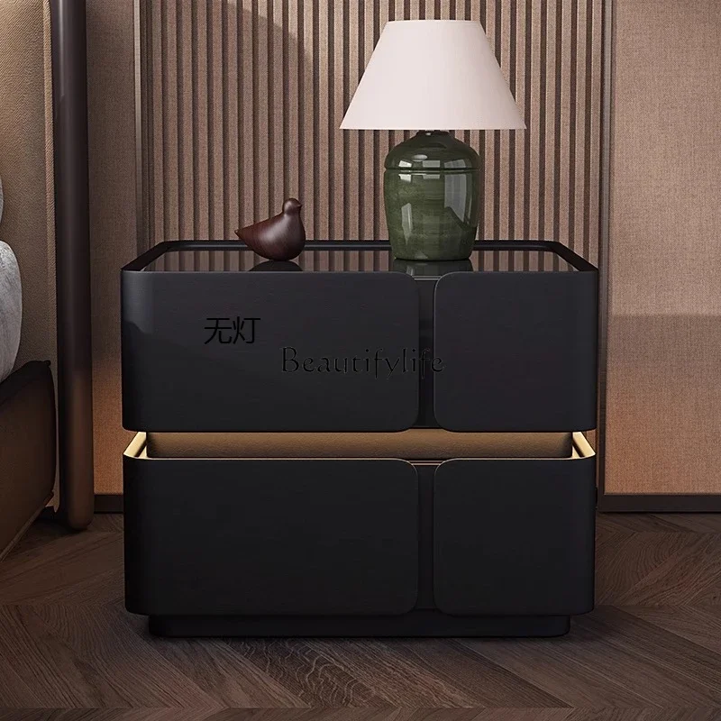 

yj21 all solid wood bedside table creative light luxury high sense simple modern cabinet