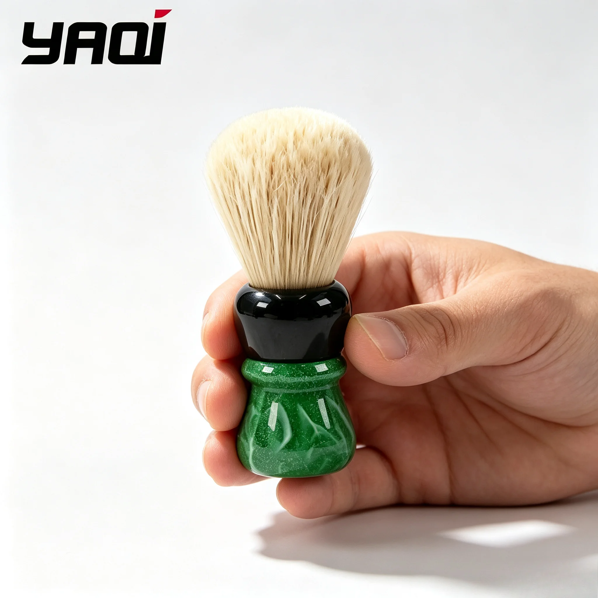 2026 Wet Shaving Brush YAQI Green Viper Handle 24MM Boar Bristle Shaving Brush For Men Knot