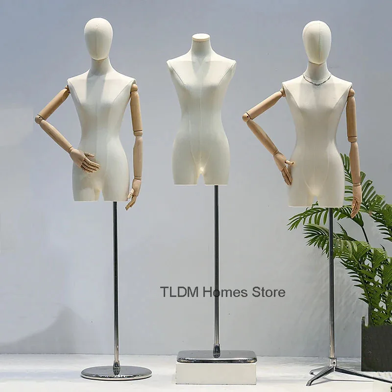 Korean Version Female Mannequins High-end Sense Mannequin for Women's Clothing Store Bust Mannequin Women Window Display Stand