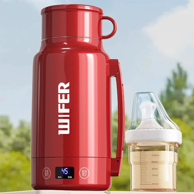 New LED Digital Display Electric Kettle Portable Portable Heat car Preservation Electric Kettle Travel Home 1L Boiling Water Cup