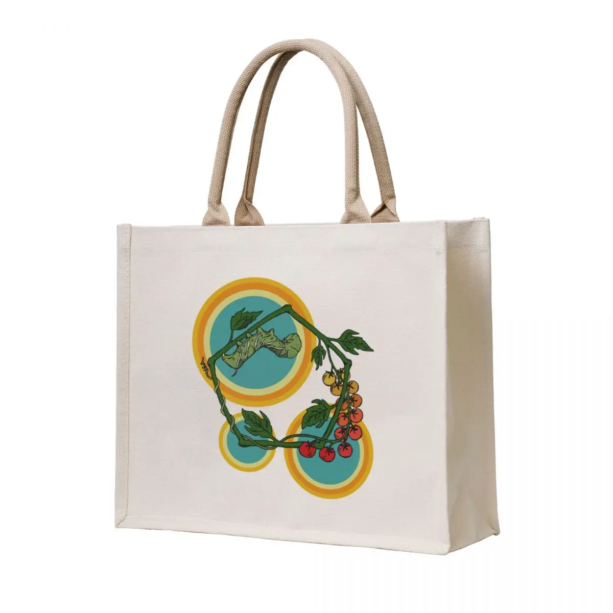 

Retro 70s Tomato hornworm Tote Bag custom fabric bag Canvas stote bag custom bags