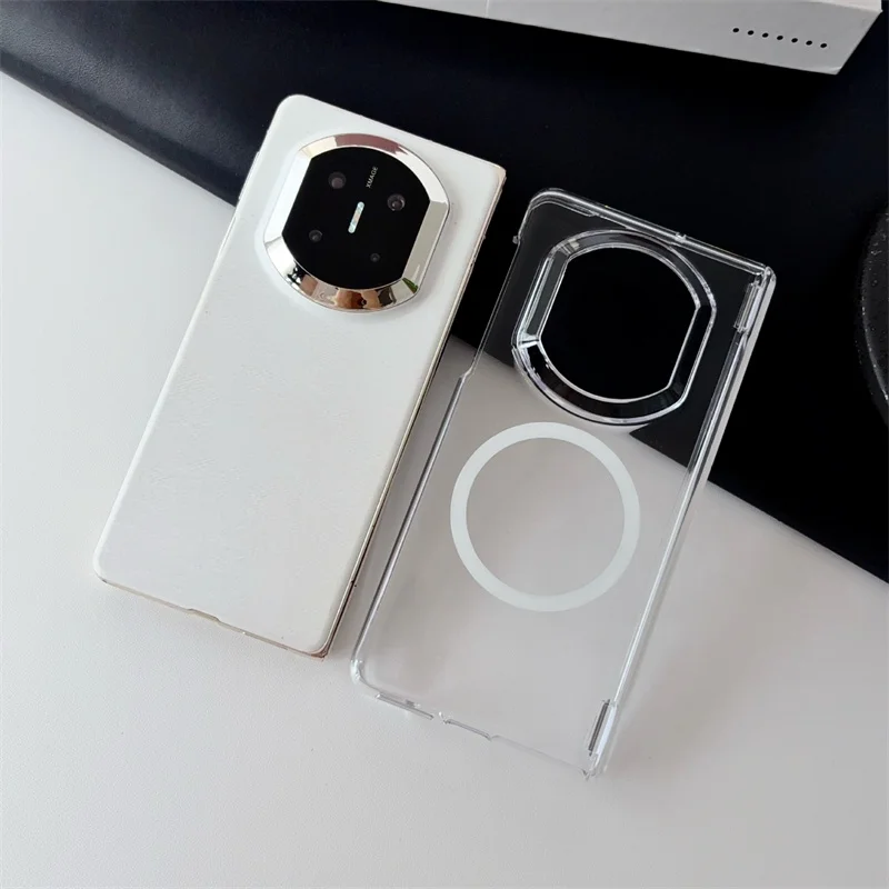 For Huawei Pura X Max Transparent Magnetic For Magsafe Case For Huawei Mate X7 X6 X5 XT For Magsafe Shockproof Protection Cover view 5