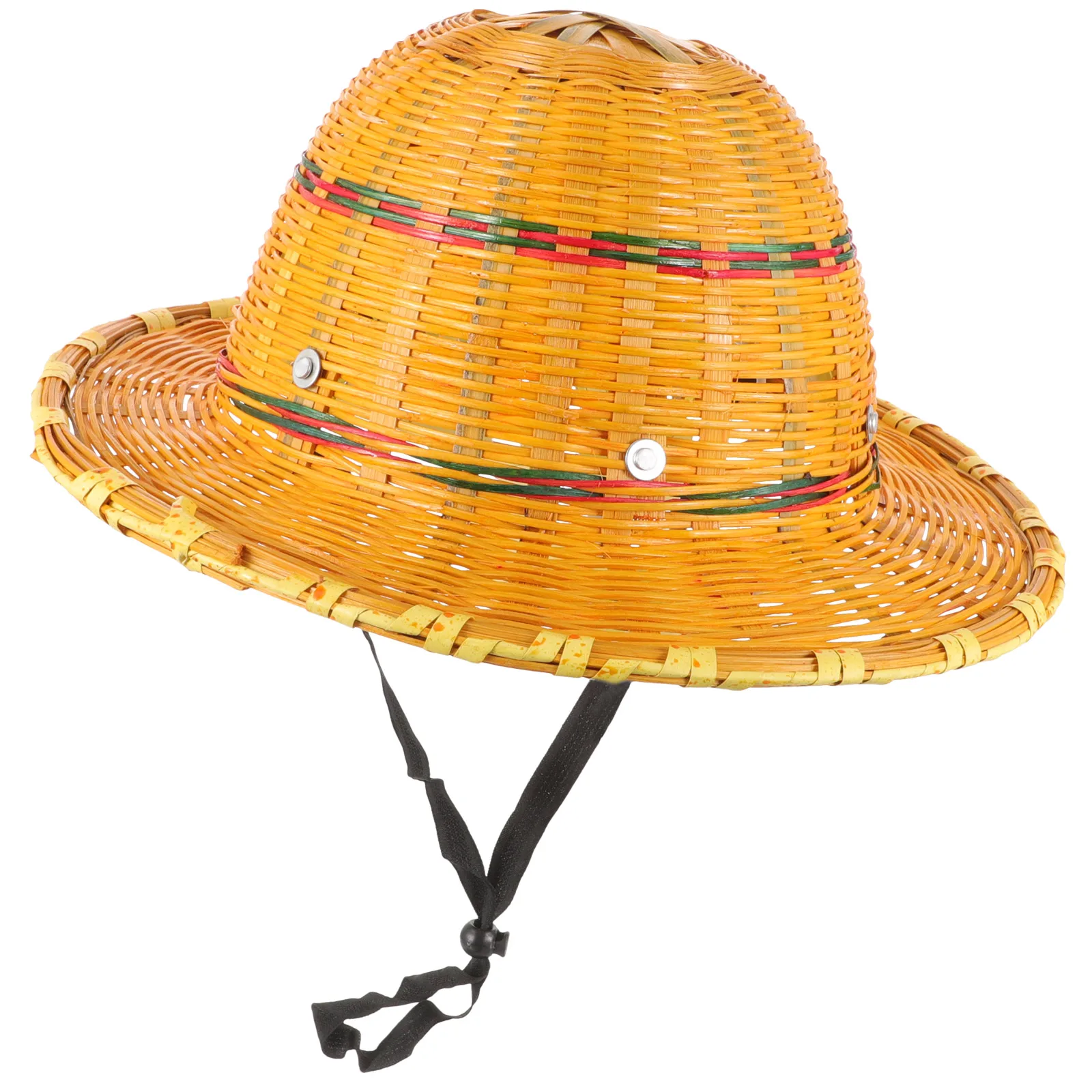 

Bamboo Woven Hat Sun Proof Summer Breathable Safety Construction Site Protective Fishing Cap
