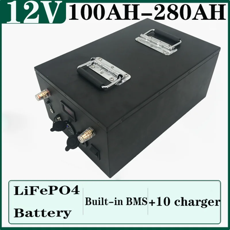 

12V 200Ah 280Ah 400Ah 24V 100Ah 200Ah 48v 50Ah LiFePO4 Lithium Battery with BMS for Home Energy Storage Solar RV Camping