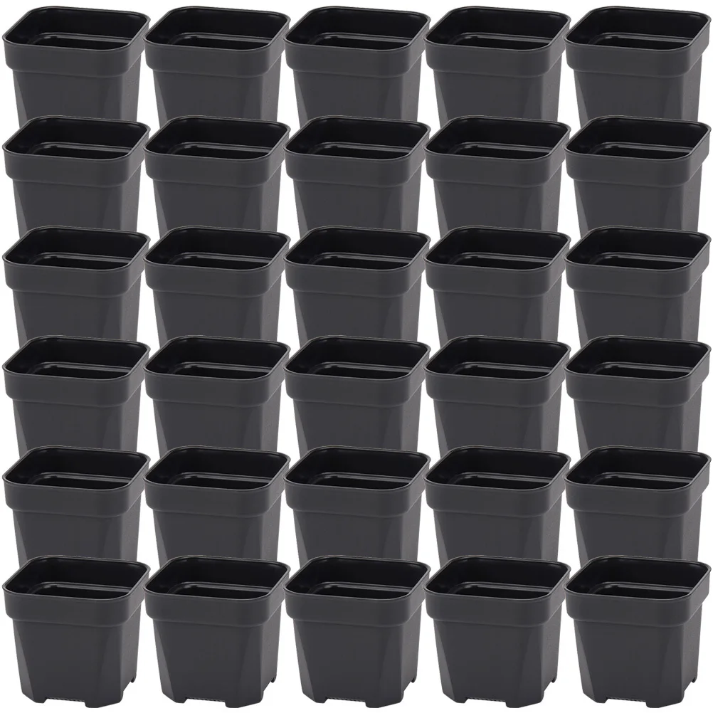 

30Pcs Thick Frosted Plastic Planter Pots Drain Holes Suitable for Succulent Nursery Outdoor Home Gardening Plastic Planter
