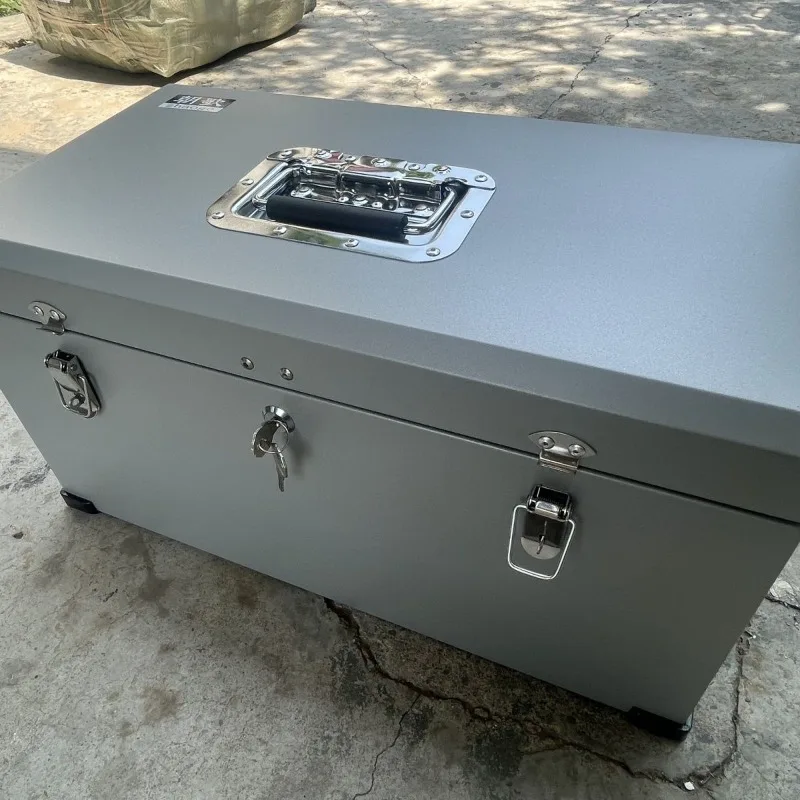 2-layers Foldable Tool Box Large Capacity Tools Case Stainless Steel Waterproof Storage Toolbox Electrician Tools Organizer