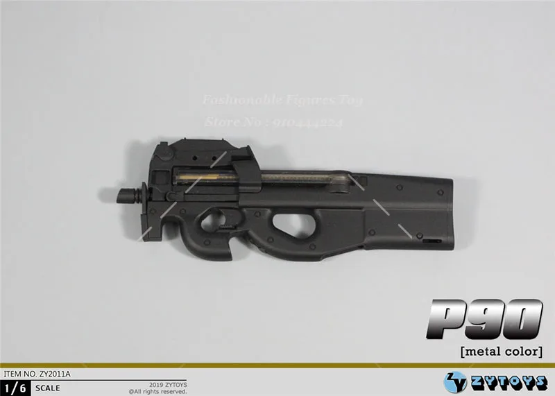 ZY2011 1/6 Scale ทหารตุ๊กตาอาวุธ P90 Submachine Gun ทหารพลาสติกของเล่นสําหรับ 12 นิ้ว Action Figure Body