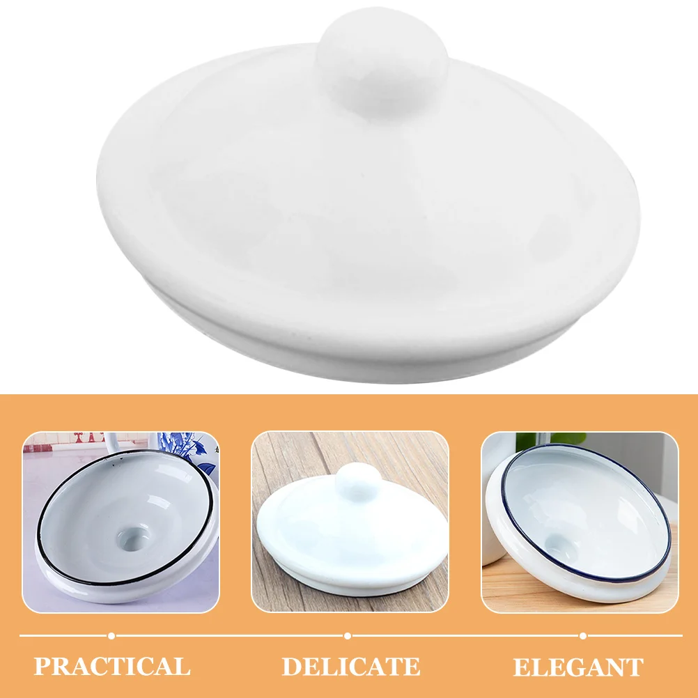 

Sturdy Enamel Cup Lid Round Shape Replacement for Broken Lids Spill Proof Experience Enamel Cup Lid Drink Covers