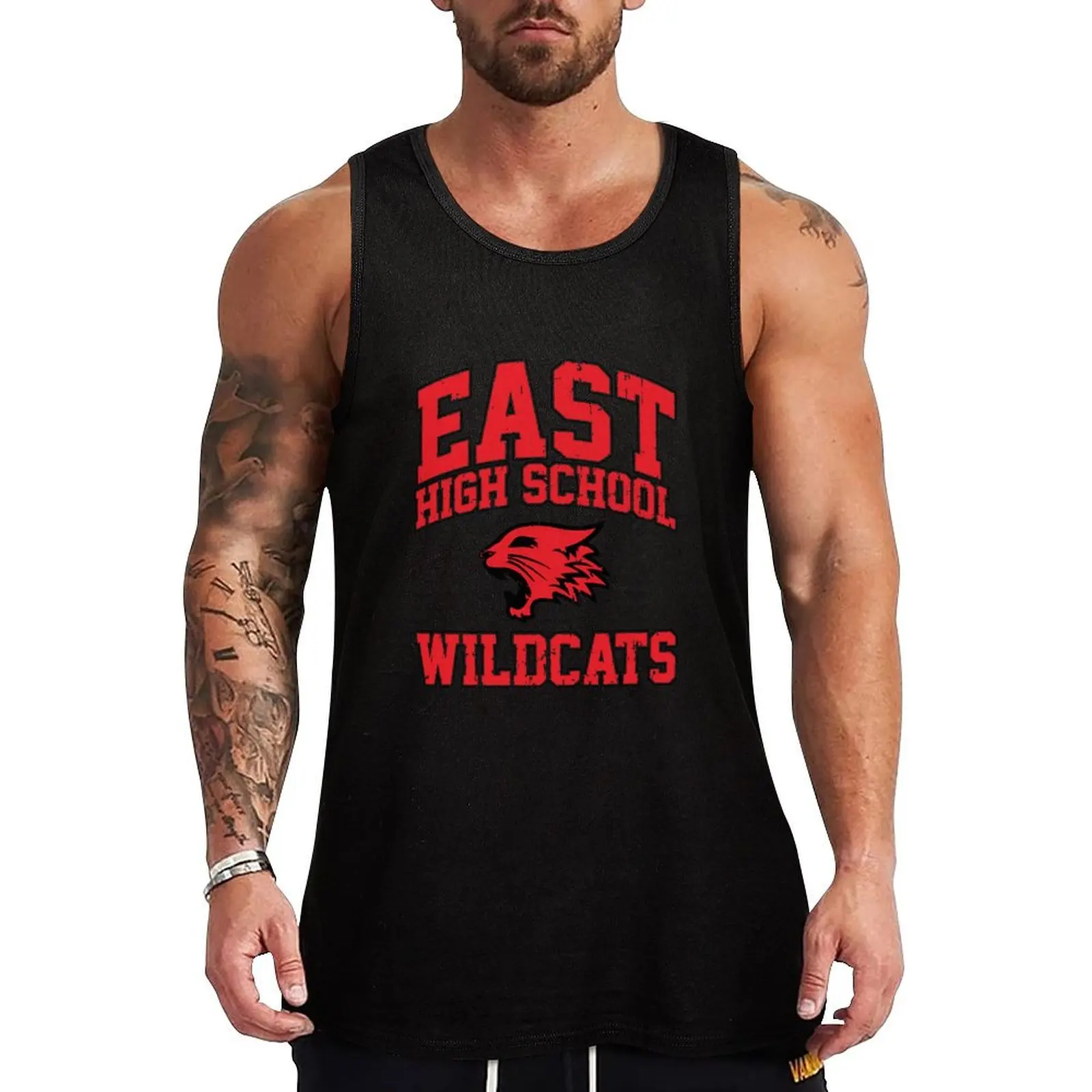 

East High School Wildcats Tank Top Men gym sportswear Men's summer t-shirt plain t-shirt