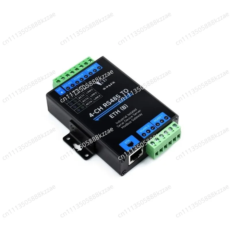 RS485 to RJ45 Ethernet Serial Server 4 Channels RS485 Independent Operation Rail-mount Industrial Isolated Serial Module