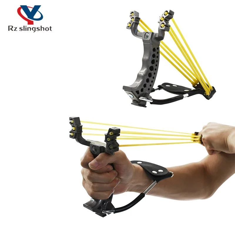 

High-quality Precision Shooting Slingshot High-strength Plastic Material High-elasticity Multi-strand Rubber Band Wrist Rest