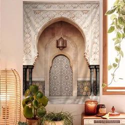 Moroccan Door Print Printed Large Wall Tapestry Cheap Hippie Wall Hanging Bohemian Wall Tapestries Mandala Home Decor