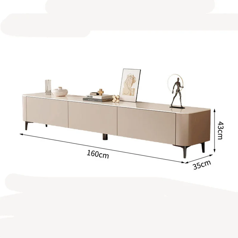 Italian Nordic TV Stand Scratch Resistant Compact Media Console Practical Comfortable Mobile TV Living Room Cabinet Furniture