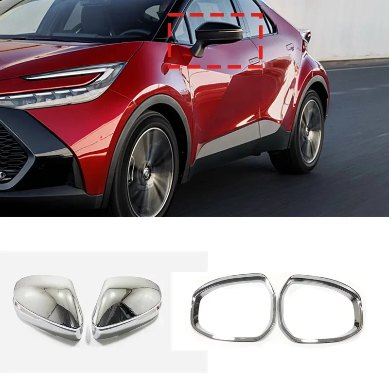 Pro Toyota CHR C-HR 2024 2025 ABS uhlík vlákno strana blatník zadní výhled zrcadlo čepice zakrýt reaview zrcadlo hledí exteriér příslušenství