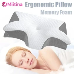Oreiller cervical en mousse à mémoire de forme, contour ergonomique, oreillers de soutien du cou, remplacement de taie d'oreiller, Orth4WD, 2 en 1, 1PC