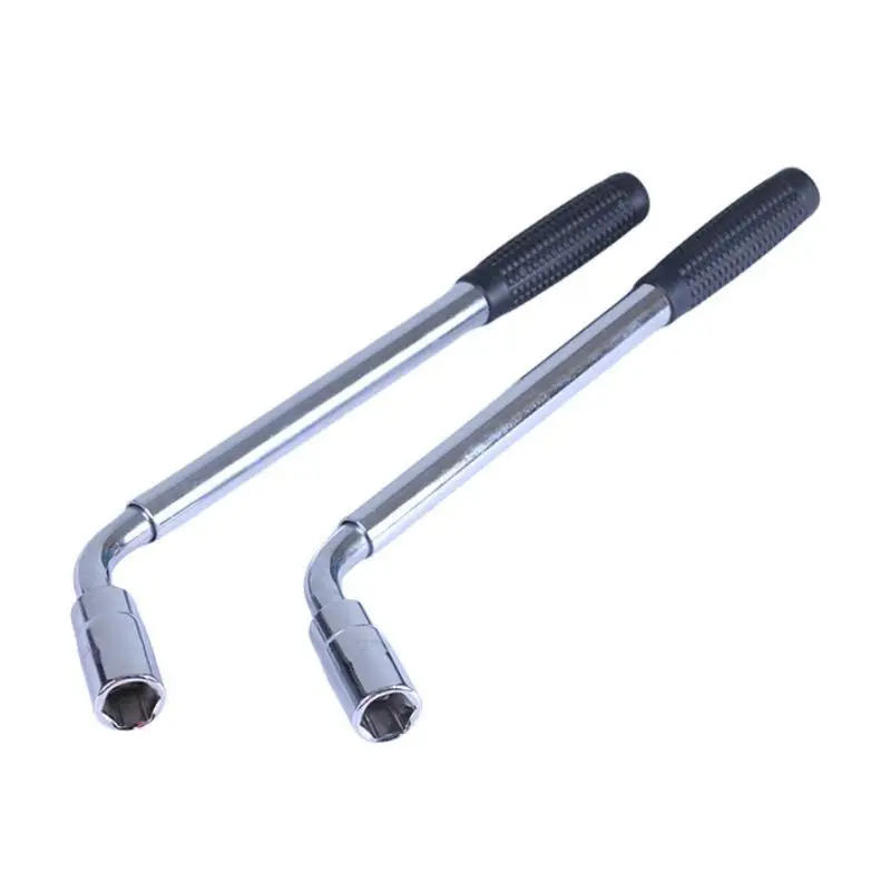 【CR】Telescopic Car Tire Wrench Non Slip Grip Dual Sockets Labor Saving Tool for Vehicle Emergency Repair & Maintenance