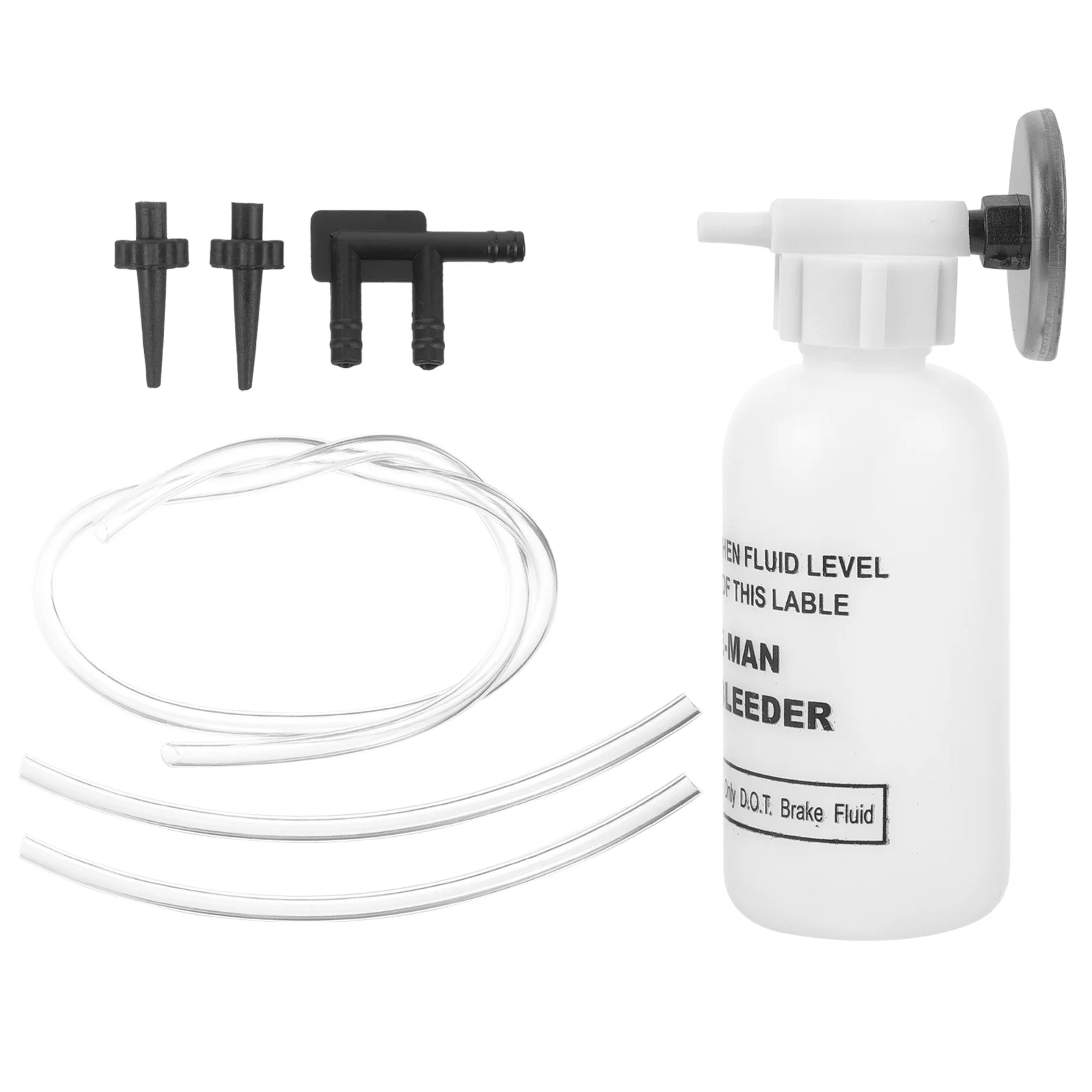 

1Set Brake Bleeder Tool Kit Magnetic Mount Oil Resistant Plastic Brake Fluid Bleeder Bottle Compact Capacity for Car Motorcycle