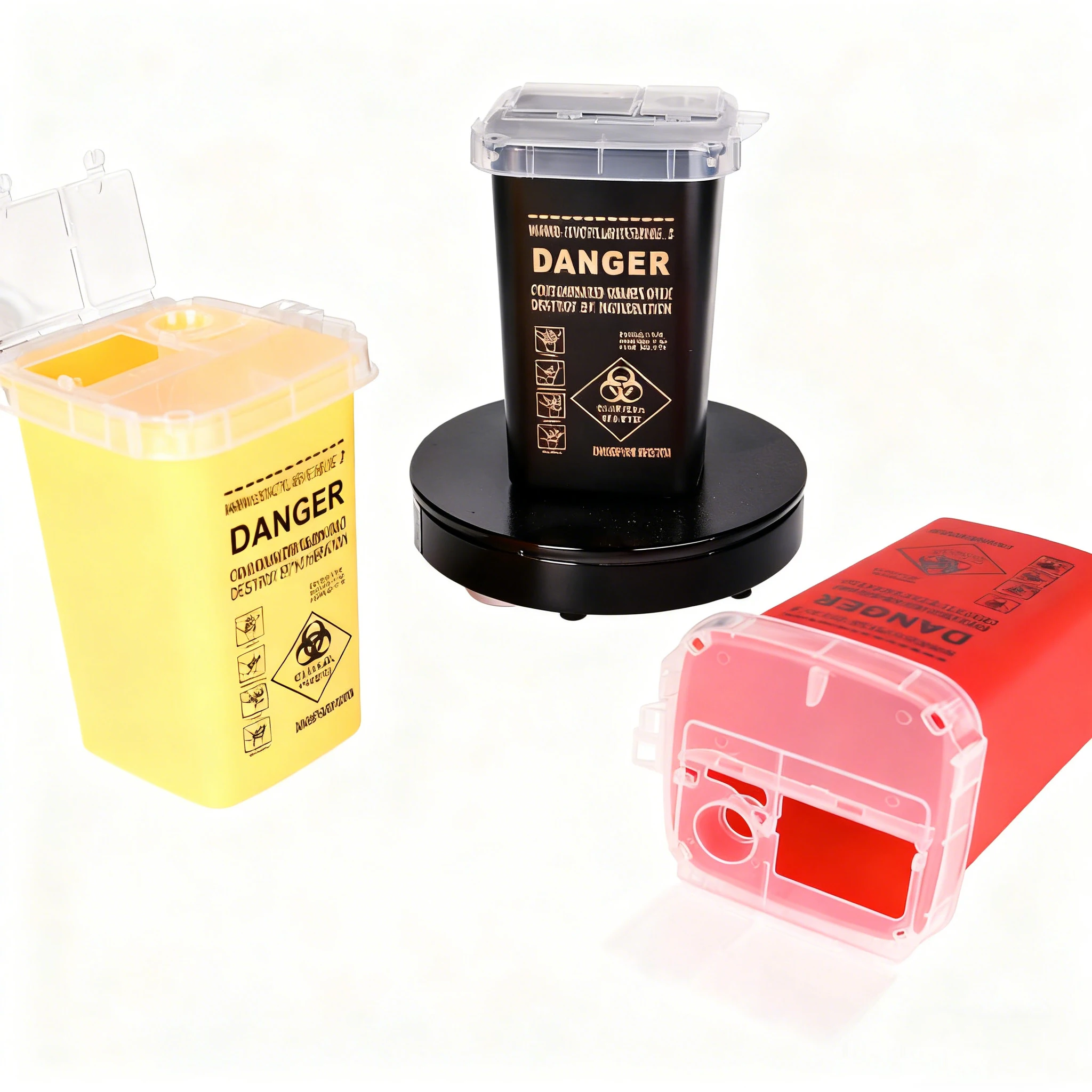 

2 шт., 1 л, пластиковая коробка для татуировок, контейнер для медицинских принадлежностей, одноразовые наконечники для игл для микроблейдинга, аксессуары для бровей