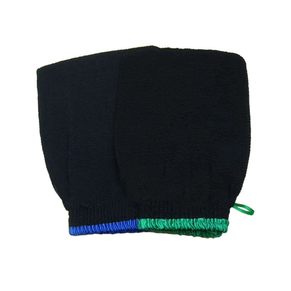 2 قطعة قفازات التقشير قسط سنفرة الجسم ميت للاستحمام حمام ساونا أداة تنظيف الجلد للرجال النساء حجم واحد