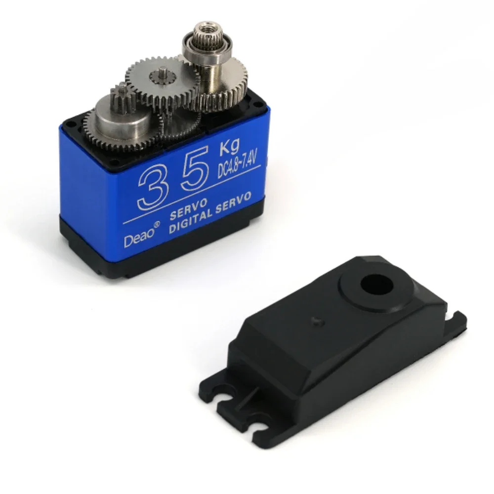 20KG 25KG 30KG 35KG 180° / 270° Large Torque Waterproof Full Metal Gear Steering Servo For RC Car Truck 25T Servo Arm image 4