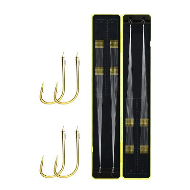 

Boutique Finished Sub Line Double Hook Set Tie Up Subline Non-barb Sleeve Hooks Set Crucian Carp Barbed Hook Fishing Gear Pesca