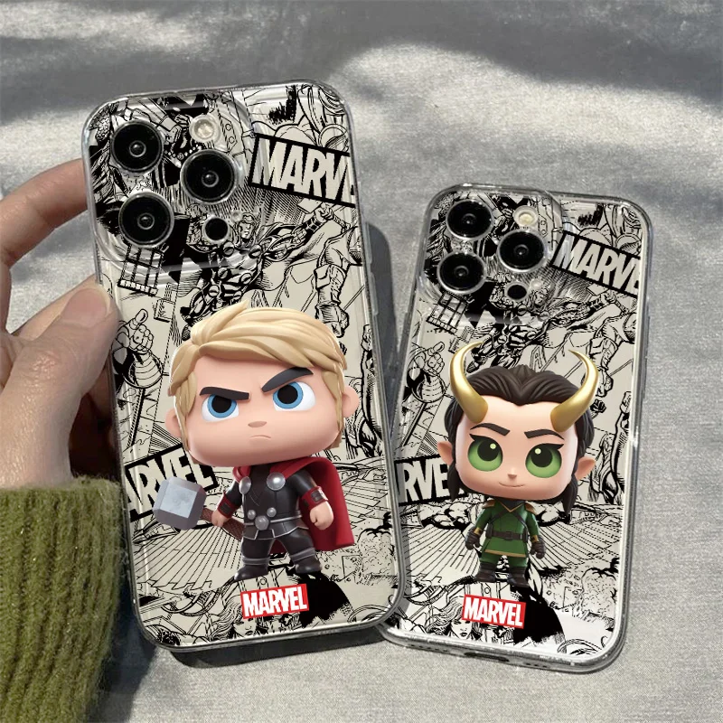 Marvel Mighty Thor and Loki For OPPO A16 31 5 53 55 60 72 76 78 92 9 97 98 2 92S K11 F11 Pro Transparent Space Phone Case Funda