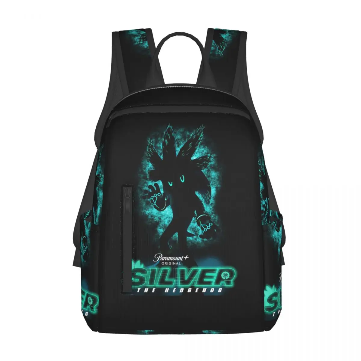 Silver The Hedgehog Sonic The Hedgehog Backpack Daypack Large Capacity Boys Girls BookBag School Bag Shoulder Bags for Men Women