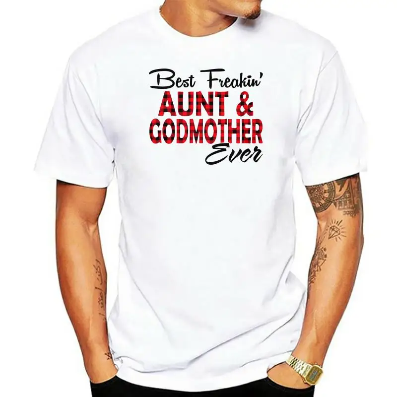 Men t shirt Best Aunt And Godmother Ever T-shirt tshirts Women t-shirt