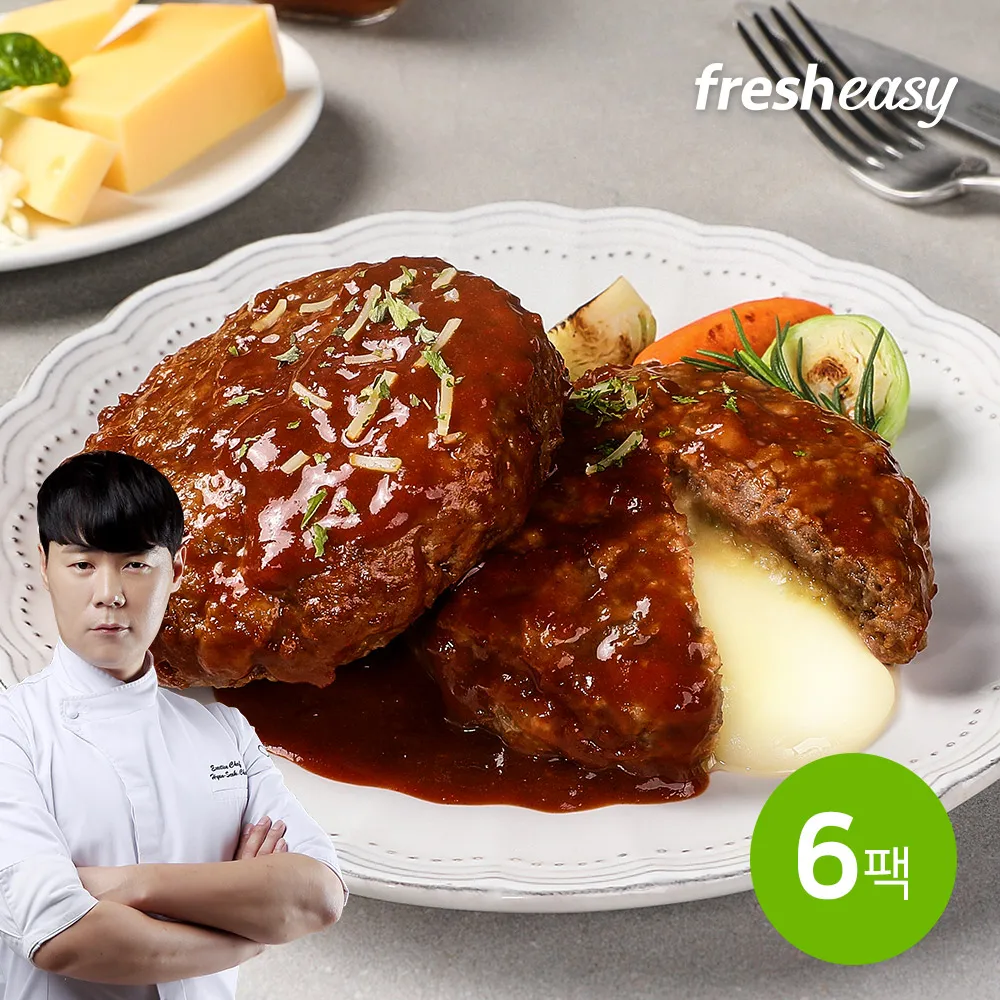 [Presi] Choi Hyun-seok Handon Handon Korean Woo Double Cheese Box Steak 180g X6 Pack Tteokgalbi