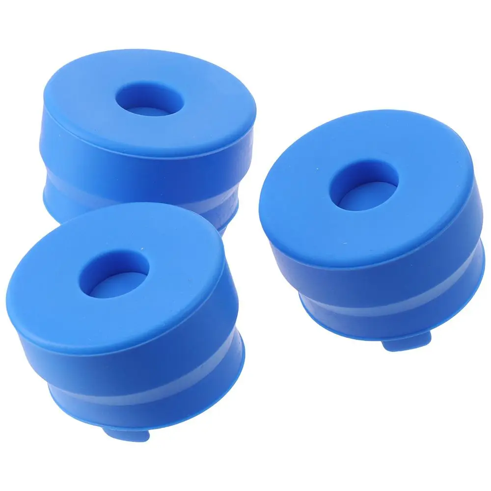 3PCS Food Grade Silicone Water Jug Cap Blue 3 and 5 Gallon Water Dispenser Replacement Water Bottle Caps 55mm Water Bottle