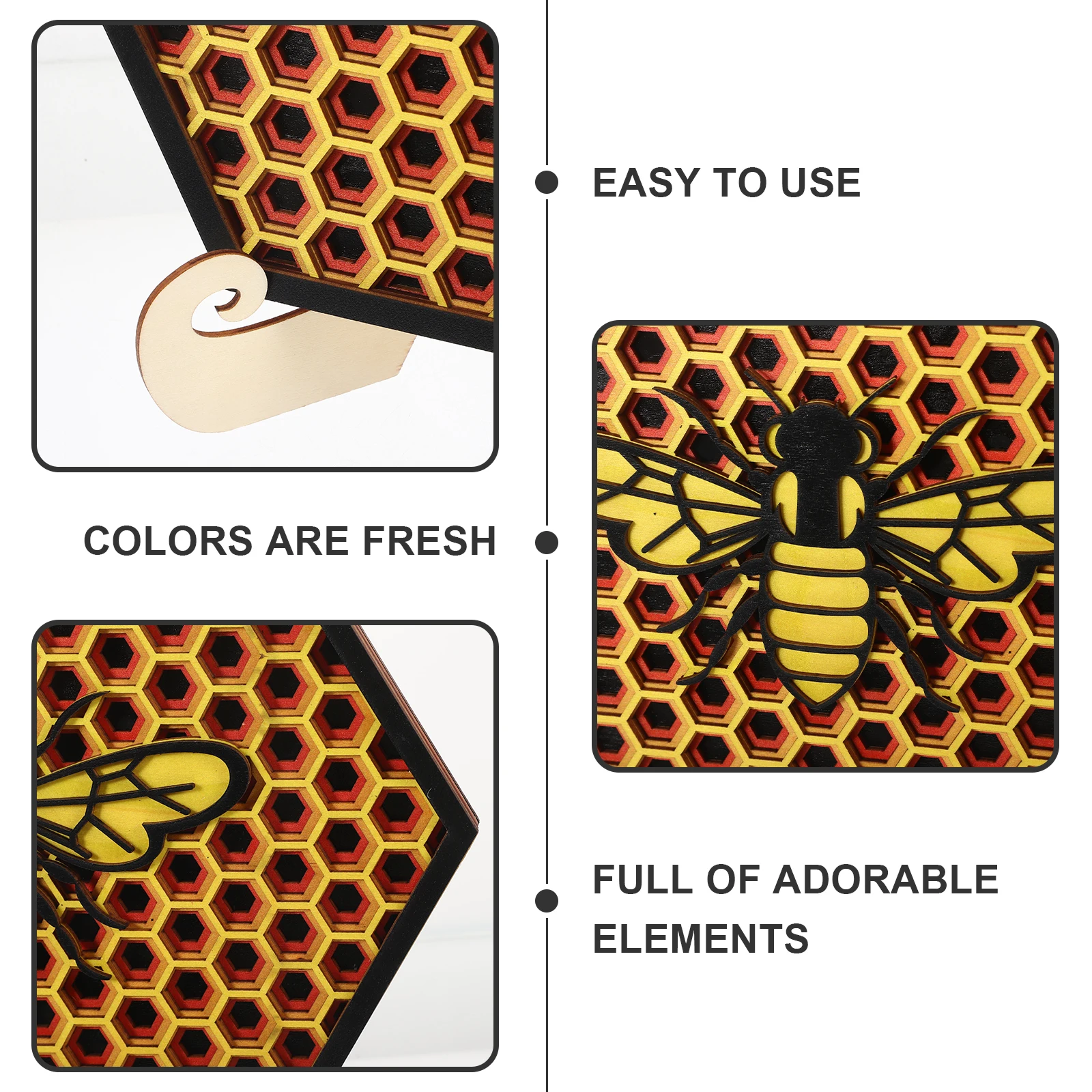 

Wooden Bee Festival Decoration Natural Honeycomb Ornament Desk Table Fireplace Party Scene Decor Bee Festival Decor