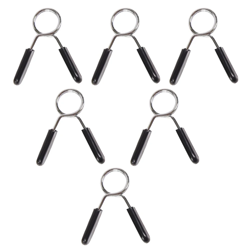 

6 Pcs Barbell Buckle Locking Collar Clip Dumbells Spring Collars Clamp Clamps Anti-loose