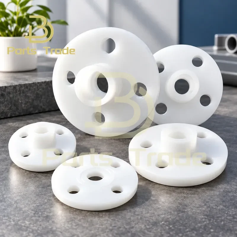 PVDF Integrated Flange Socket High Temp Resistant Pipe Butt Welding Flange Accessories Hot Melt Single Piece Flange