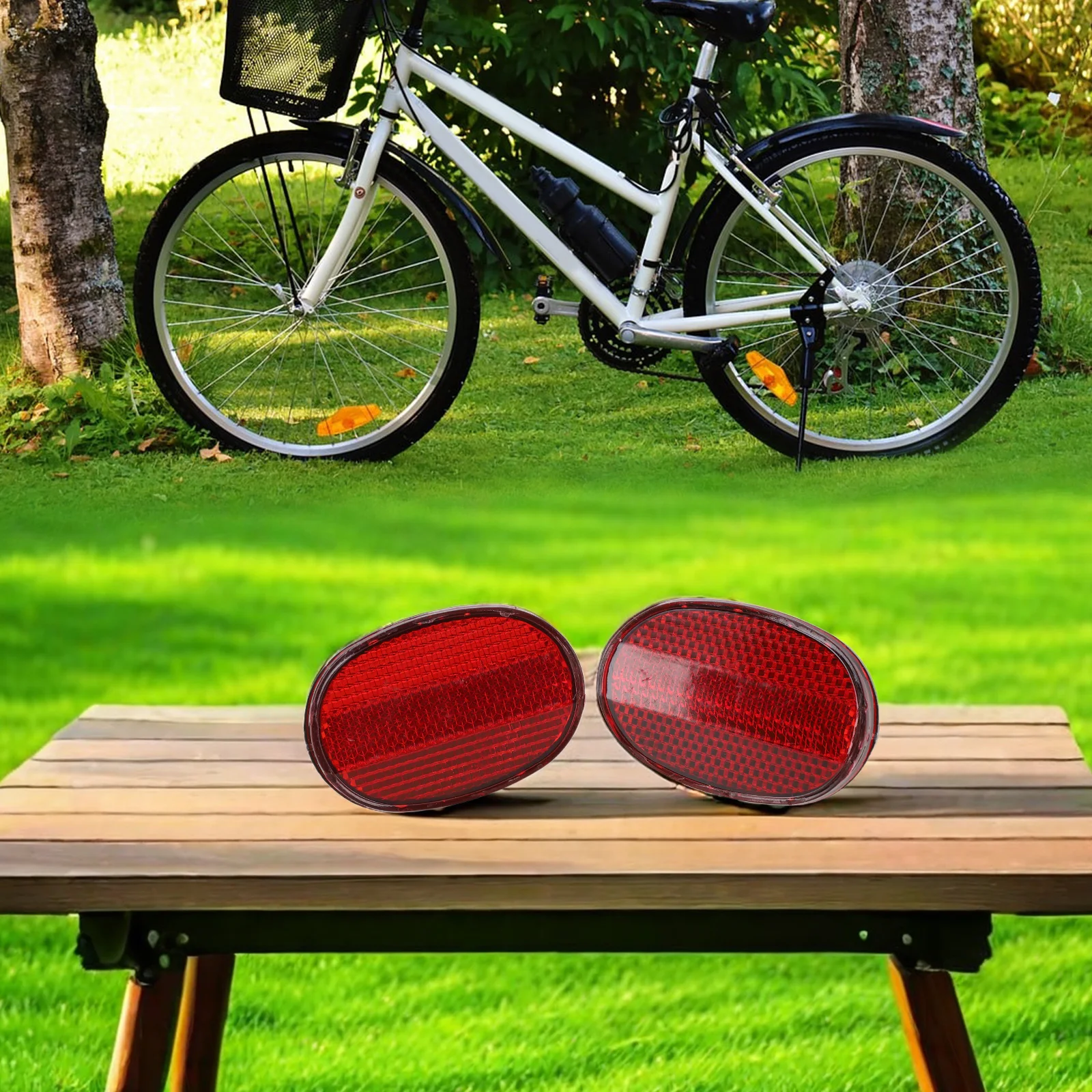 

Hot Sales Bike Oval Rear Mudguard Reflector Bike Oval Rear Fenders Plastic Reflector Replace Practical Supplies