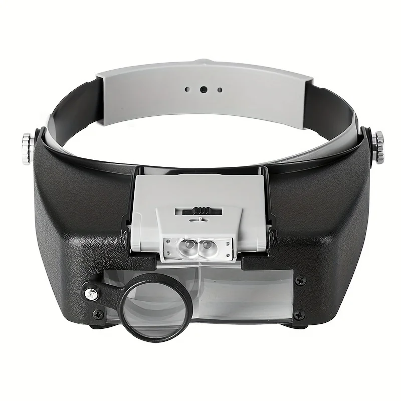 

LED Illuminated Head Magnifier with 4X Power - Perfect for Watch Repair, Arts & Crafts, and Reading Aid