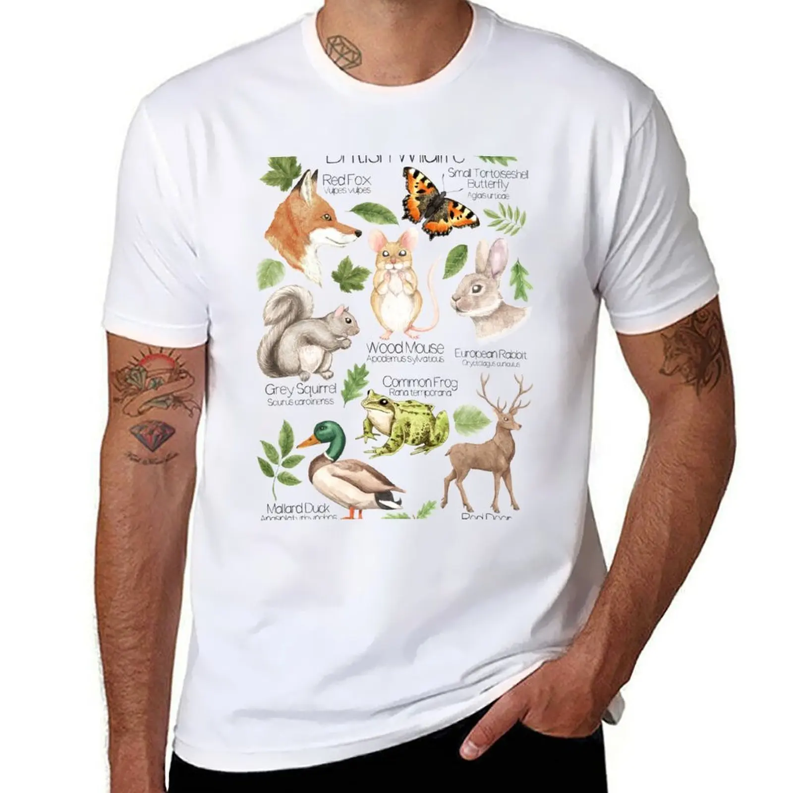 

British Wildlife T-Shirt man t shirt cotton t shirt for man T-Shirt