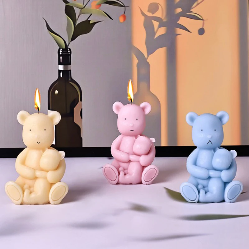 

Силиконовая 3D форма в виде медведя для детского обнимания, искусственные поделки, пластырь, форма для мыла из смолы, форма для моделирования животных, форма для шоколада и льда, инструменты для выпечки