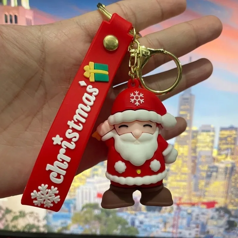 

Santa Claus New Keychain Christmas Cute Doll Schoolbag Pendant Couple Cartoon Gifts Keychain